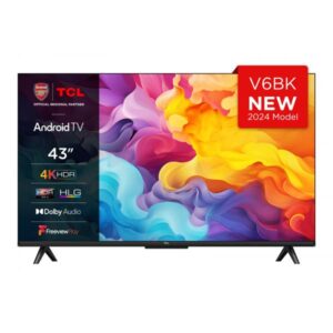 TCL 43V6BK TV 109,2 cm [43] 4K Ultra HD Smart TV Wi-Fi Titanio 260 cd/m² (TCL 43V6BK 43-inch 4K Ultra HD)