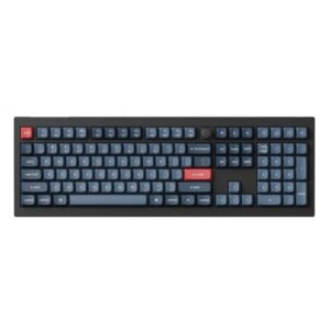 Keychron V6 MAX tastiera Universale RF senza fili + Bluetooth Nero, Blu scuro (Keychron V6 MAX 100% Knob Wireless Tri)