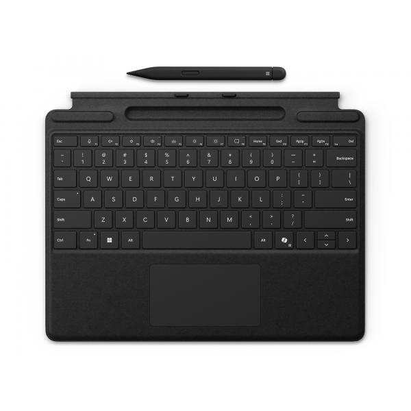 Microsoft Surface Pro Keyboard + Slim Pen QWERTY Microsoft Cover port Nero (Pro KB CoPilot + Pen QWERTY Platinum Q)