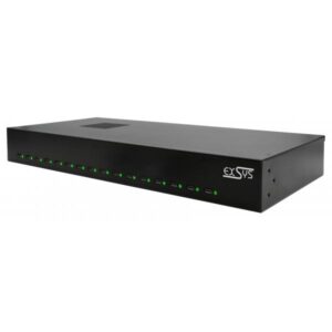 EXSYS EX-11016 Caricabatterie per dispositivi mobili Universale Nero AC Ricarica rapida Interno (EXSYS GmbH 16-Port USB-C High Power La)