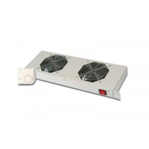 Digitus Unità di ventilazione sul soffitto per un'installazione variabile da 483 mm [19] (DIGITUS RACKMOUNT COOLING UNIT - FOR 19IN CABINETS 2 FANS)