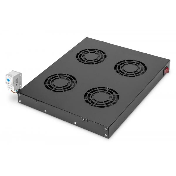 Digitus Unità di ventilazione sul soffitto per un'installazione variabile da 483 mm [19] (DIGITUS Professional Line DN-19 FAN-4-)