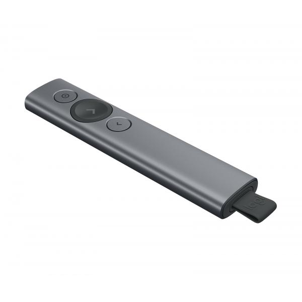 Logitech 910-004861 puntatore wireless Bluetooth/RF Grigio (Logitech Presenter Spotlight Wireless Grey)