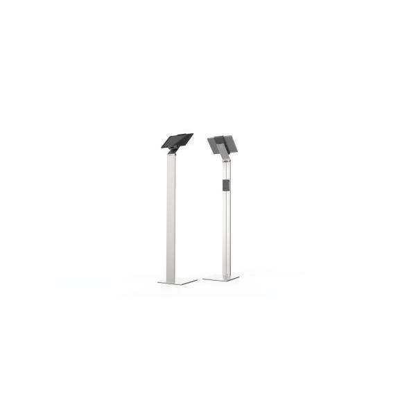 Durable 893223 supporto per personal communication Supporto passivo Tablet/UMPC, Telefono Argento (Durable Aluminium FLOOR Tablet Holder Stand for 7-13 inch Devices with Anti Theft Lock & 360 Degree Rotation - 893223 DD)