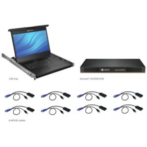 Vertiv Avocent 8 Computer - 47 cm [18,5] LED - UXGA - 1600 x 1200 - 16:9Porta PS/2USBVGA - Tastiera - TouchPad - 120 V AC, 230 V AC Input Voltage - 1U Alto - PC (CONSOLE + 8P KVM/ 8 CABLES - USB KB-GER)
