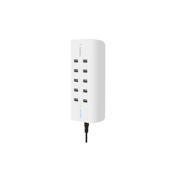 Belkin Rockstar Universale Bianco AC Interno (10-PORT USB-CHARGING STATION - 120W 2.4A PER PORT WHITE)