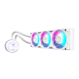 GIGABYTE AORUS WATERFORCE X II 360 ICE AIO Liquid CPU Cooler - Ventole ARGB 3x120mm, display LCD a colori completo, meccanismo di bloccaggio magnetico, DAISY-CHAIN, compatibile con Intel LGA 1700 e AMD AM5, garanzia di 6 anni