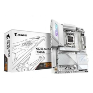 GIGABYTE X870E AORUS PRO ICE Scheda Madre - Supporta CPU AMD Ryzen 9000, 16+2+2 Fasi VRM Digitale, fino a 8000MHz DDR5 (OC), 3xPCIe 5.0 + 1xPCIe 4.0, Wi-Fi 7, 2.5GbE LAN, USB 4