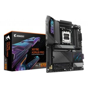 GIGABYTE X870E AORUS PRO Scheda Madre - Supporta CPU AMD Ryzen 9000, 16+2+2 fasi VRM digitali, fino a 8000MHz DDR5 (OC), 3xPCIe 5.0 + 1xPCIe 4.0, Wi-Fi 7, LAN 2.5GbE, USB 4