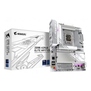 GIGABYTE Z890 AORUS ELITE WIFI7 ICE Scheda Madre - Supporta CPU Intel Core Ultra (Serie 2), VRM a 16+1+2 fasi, fino a 8800MHz DDR5 (OC), 1xPCIe 5.0 + 3xPCIe 4.0, Wi-Fi 7, LAN 2.5GbE, Thunderbolt 4