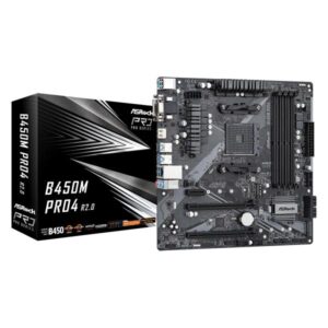 Asrock B450M Pro4 R2.0 AMD B450 Presa AM4 micro ATX