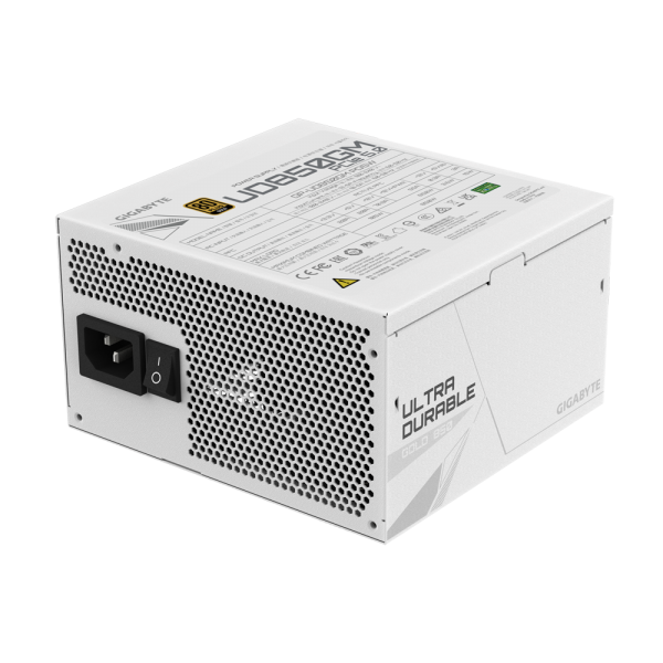 GIGABYTE UD850GM PG5W Alimentatore - PCIe 5.0, 80 PLUS Gold, Design completamente modulare, Ventola da 120 mm, Compatibile con ATX 3.0, Spina EU