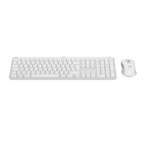Logitech MK950 Signature Slim tastiera Mouse incluso Ufficio RF senza fili + Bluetooth QWERTZ Tedesco Grafite, Bianco