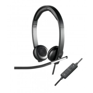 Logitech H650E Cuffia Padiglione auricolare Nero, Argento