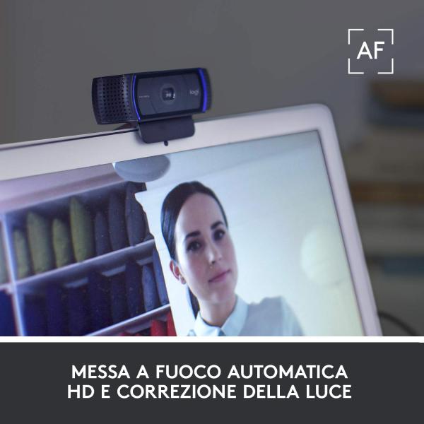 Logitech C920 PRO HD webcam 3 MP 1920 x 1080 Pixel USB 2.0 Nero