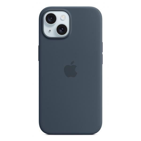 Apple Custodia MagSafe in silicone per iPhone 15 - Blu tempesta