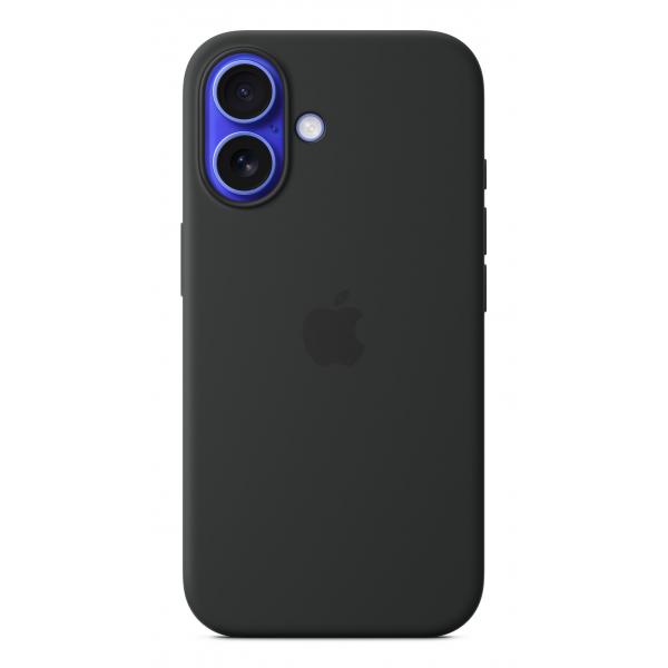 Apple Custodia MagSafe in silicone per iPhone 16 - Nero