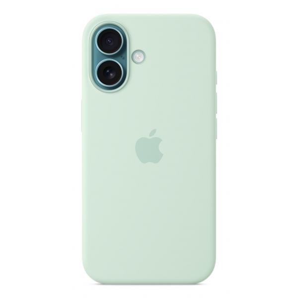 Apple Custodia MagSafe in silicone per iPhone 16 – Acquamarina