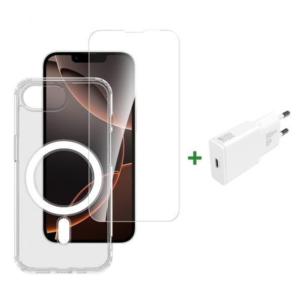4smarts 541359 mobile phone starter kit Trasparente, Bianco