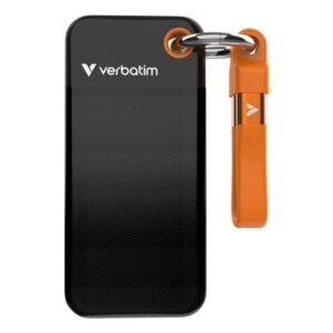 Pocket SSD 1 TB, Externe SSDnero /orange, USB-C 3.2 Gen 2 (10 Gbit/s), mit Schlüsselring und Kabelhalter