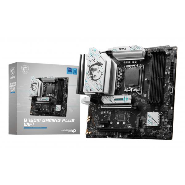 B760M GAMING PLUS WIFI, scheda madre nera /silver
