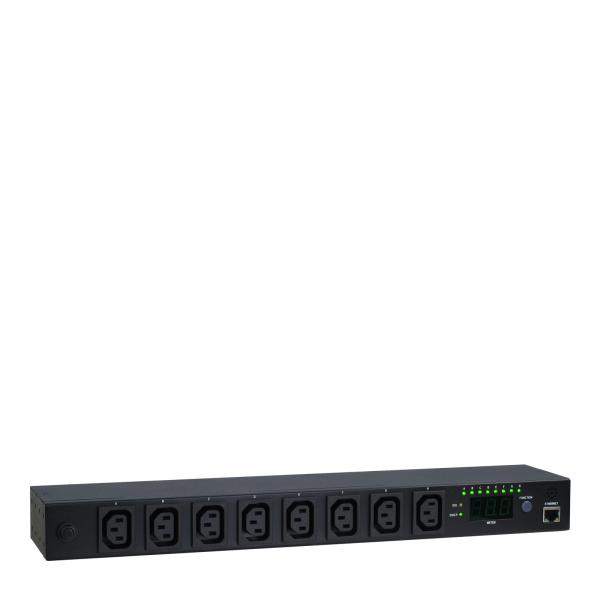 19" Steckdosenleiste SW-1081, 8-fach black , per Fernzugang via Webinterface schaltbar