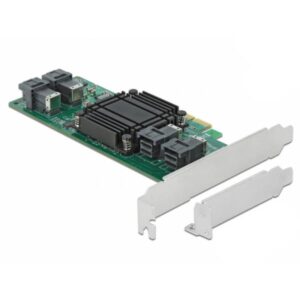 PCI Express x8 Karte zu 4 x intern SFF-8643 NVMe LP, Controller