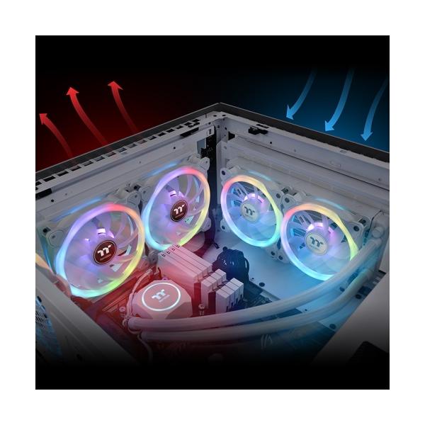SWAFAN 14 RGB Radiator Fan TT Premium Edition White (3-Fan Pack), ventola del case white , 3er Pack, inkl. Controller