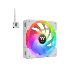 SWAFAN EX12 RGB PC Cooling Fan White TT Premium Edition, ventola del case white , 3er Pack, inkl. Controller