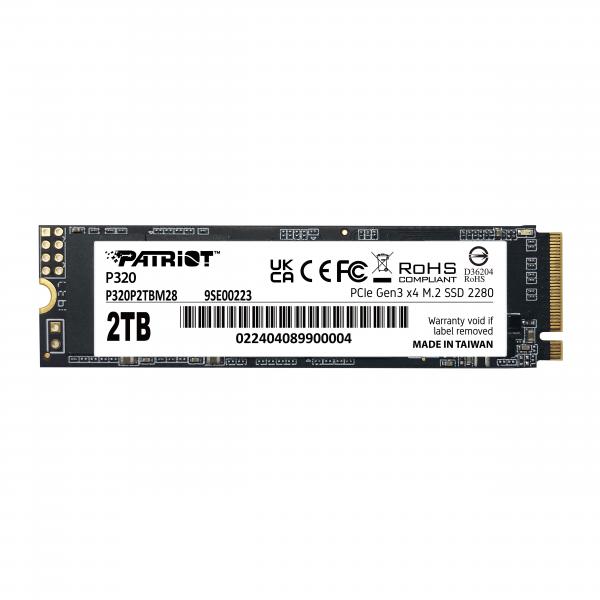 P320 2 TB, SSDPCIe 3.0 x4, NVMe 1.3, M.2 2280