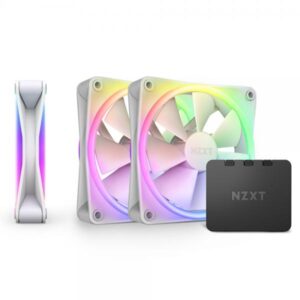 F120 RGB DUO Triple 120x120x25, ventola del case white , 3er Pack, inkl. RGB-Controller