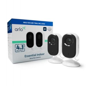 Essential 2K Indoor Kamera, telecamera di sicurezza  white / black , 2er, Set, WLAN, 4 MP