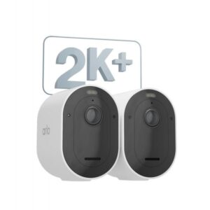 Pro 5 Spotlight, Überwachungskamerabianco /nero , 2er Pack, WLAN, Spotlight, 2K Auflösung
