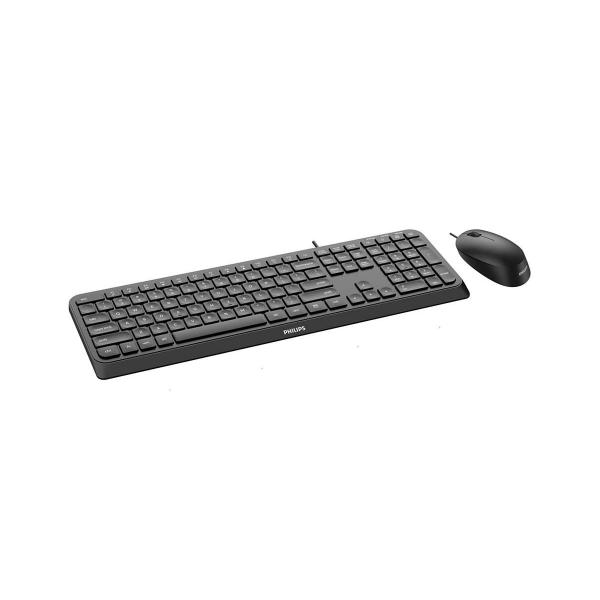 KIT PHILIPS SPT6207B/34 TASTIERA USB (tasti bassi) + MOUSE OTTICO USB Nero
