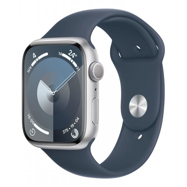 WATCH 9 45MM GPS ALLUMIN. SILVER BLU TEMPESTA SPORT M/L