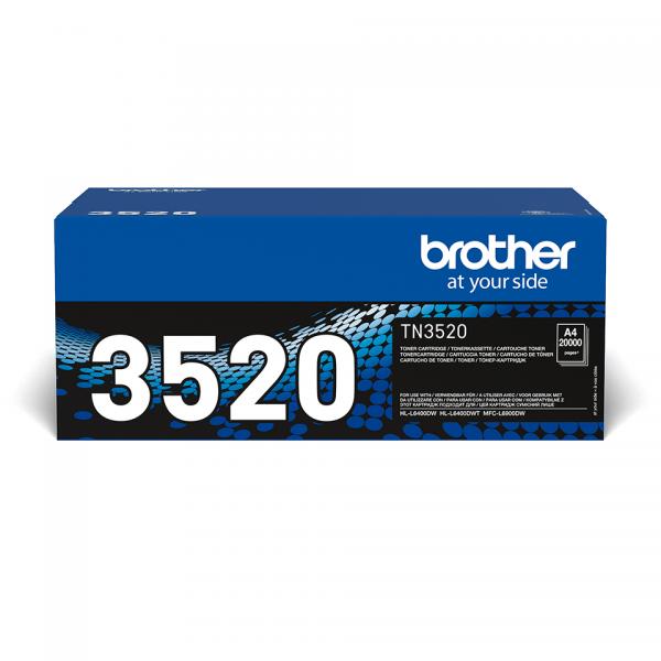 Brother tn-3520 toner 20.000 pag nero