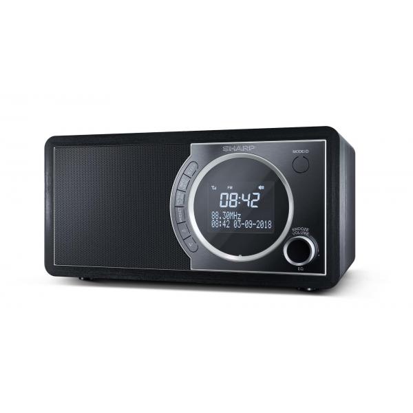 Sharp radio digitale portatile con dab-dab+-fm bluetooth 4.2 nero