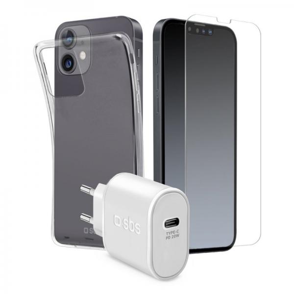 Sbs kit caricatore, cover e screen per iphone 13