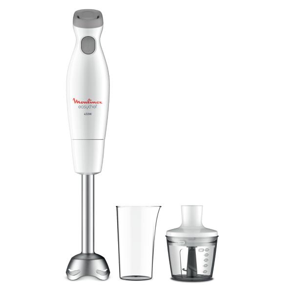 Moulinex dd452110 easy chef mixer ad immersione 2 in 1 2 velocita` 800w bianco