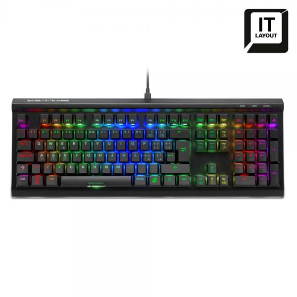 Sharkoon tastiera gaming meccanica skiller sgk60, switch kailh box red, layout ita, rgb