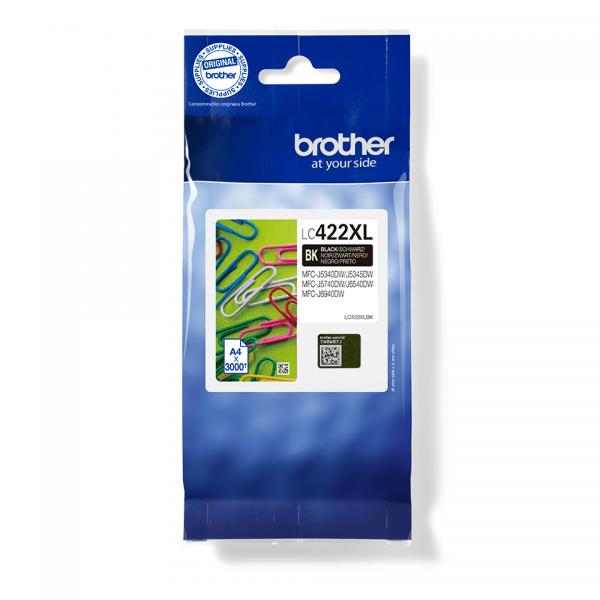 Brother lc-422xlbk cartuccia d`inchiostro 1 pezzo originale resa elevata xl nero