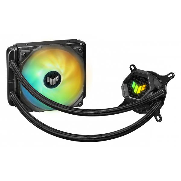 Asus tuf gaming lc 120 argb dissipatore a liquido all-in-one, ventola tuf gaming da 120mm argb, illuminazione argb, lga 1700-1200-1150-1151-1152-1155-1156 e amd am4, nero