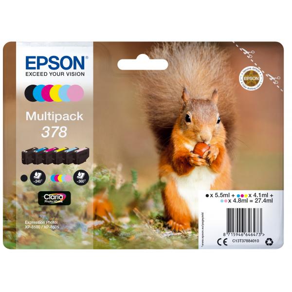 Epson multipack 378 scoiattolo 6 colori capacita` standard per xp-8500