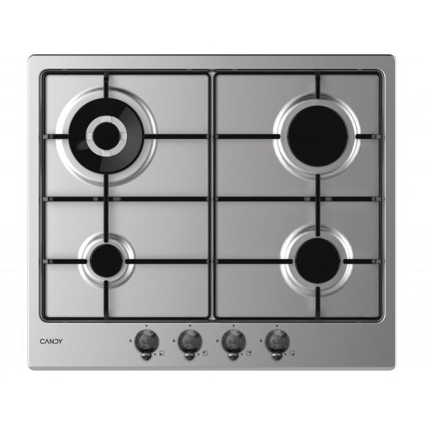Candy chw6br4wtx piano cottura a gas 4 zone 60 cm acciaio inox