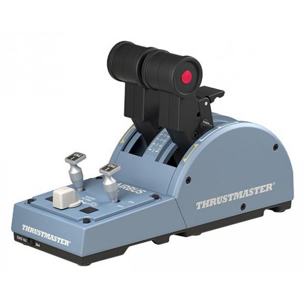 Thrustmaster tca quadrant airbus edition nero-blu simulazione di volo pc