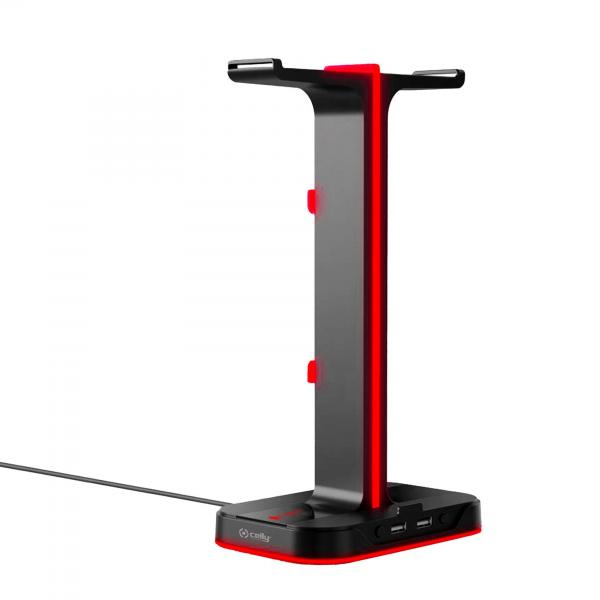 Celly stand per cuffie da gaming rgb nero
