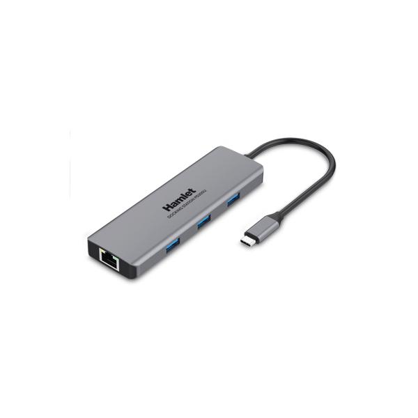 Hamlet hdkc-pd200u docking usb-c power delivery 8w 4x usb 3.0