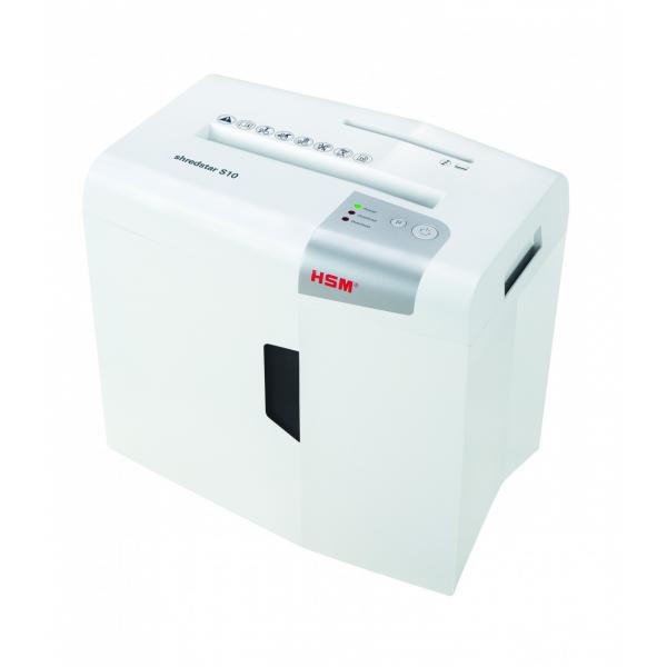 Hsm s10 distruggi documenti taglio a striscia 22cm 58 db argento-bianco