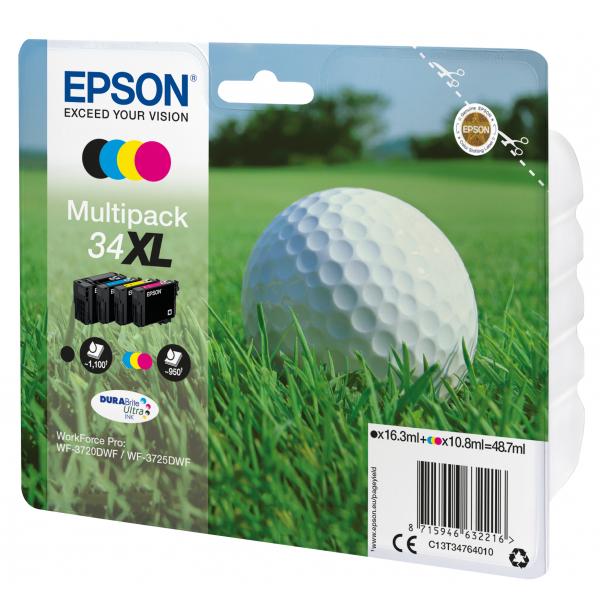 Epson multipack pallina golf 34xl k-cmy