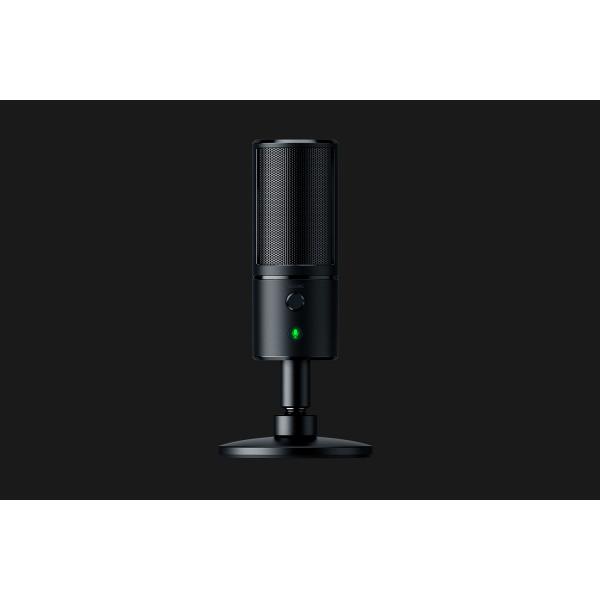 Razer seiren emote microfono a condensatore usb per lo streaming con ammortizzatore di shock integrato super modello di registrazione e razer chroma led matrix nero